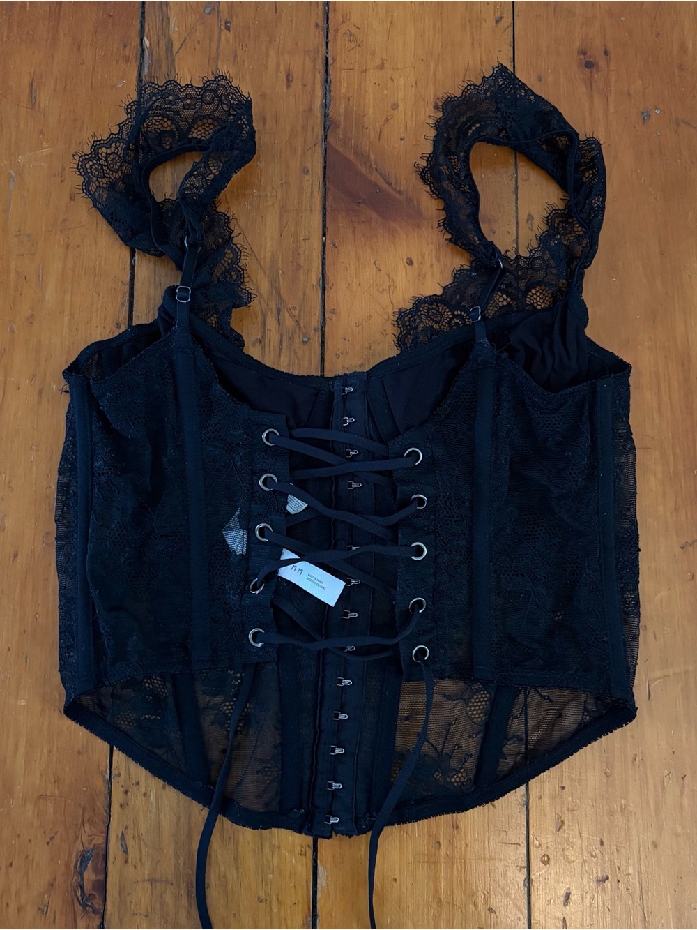 Urban Outfitters Black Lace Corset Top